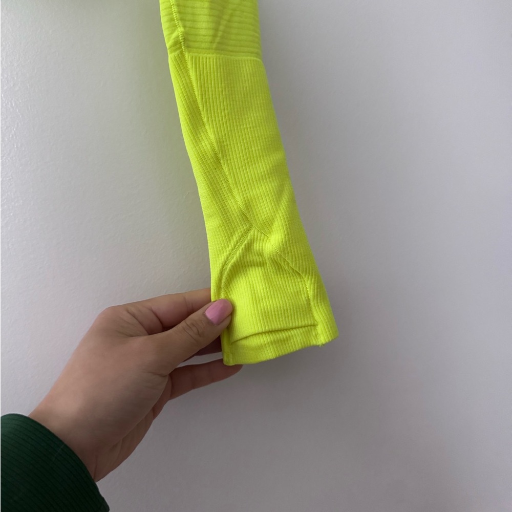 Lululemon Swiftly Tech Long Sleeve Shirt 2.0 CROPPED Highlight Yellow - Picture 3 of 9